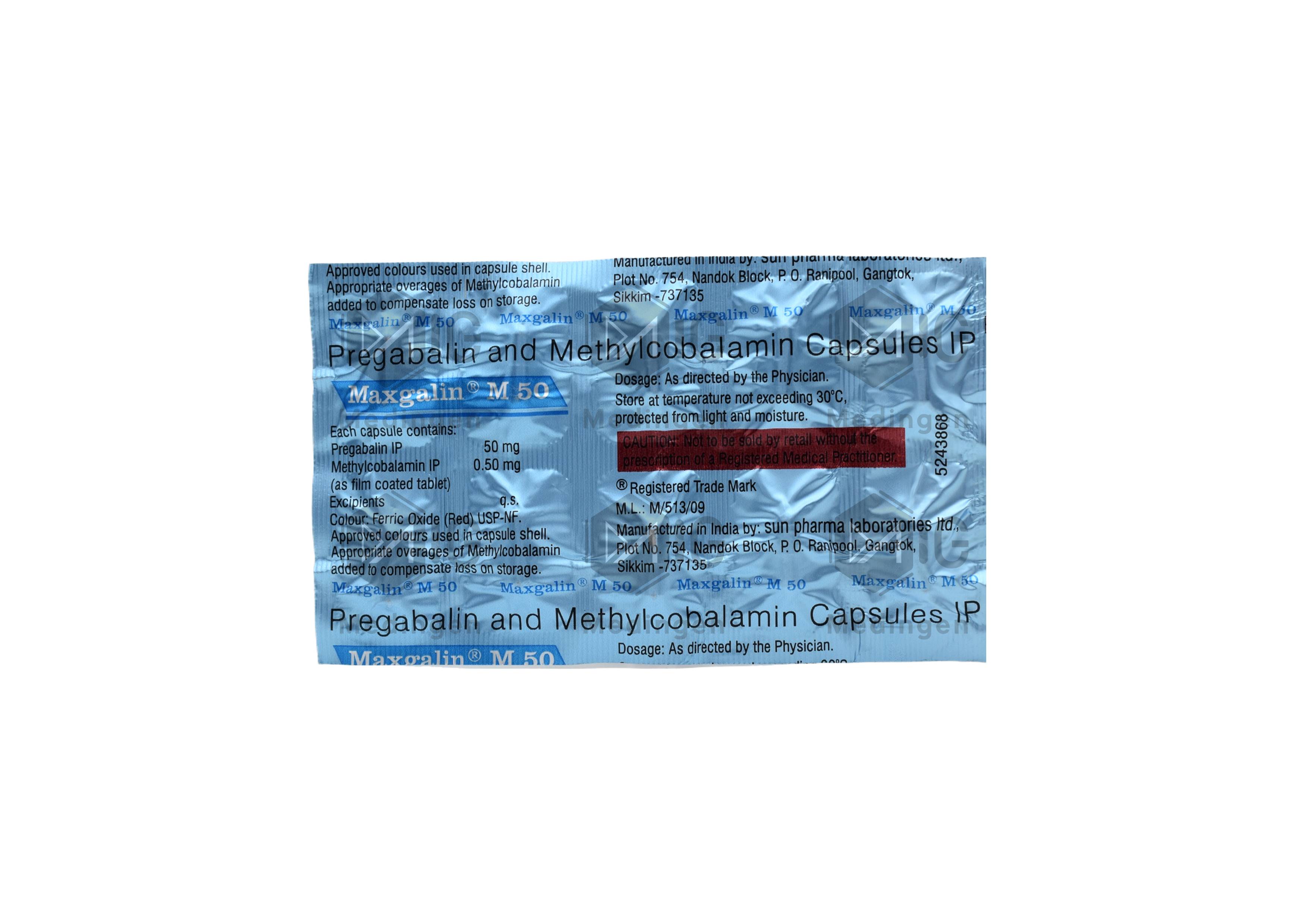 MAXGALIN M 50MG